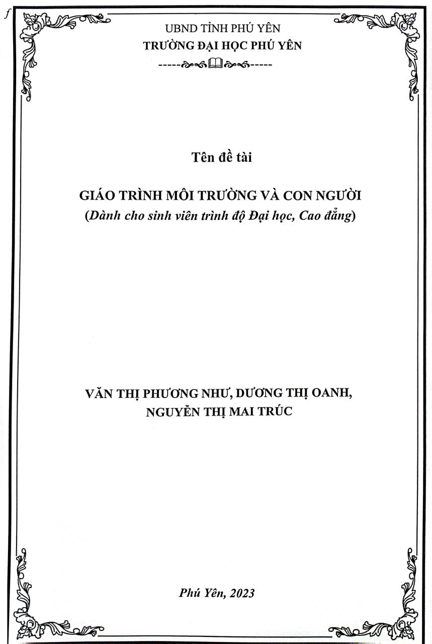 Giáo trình môi trường và con người