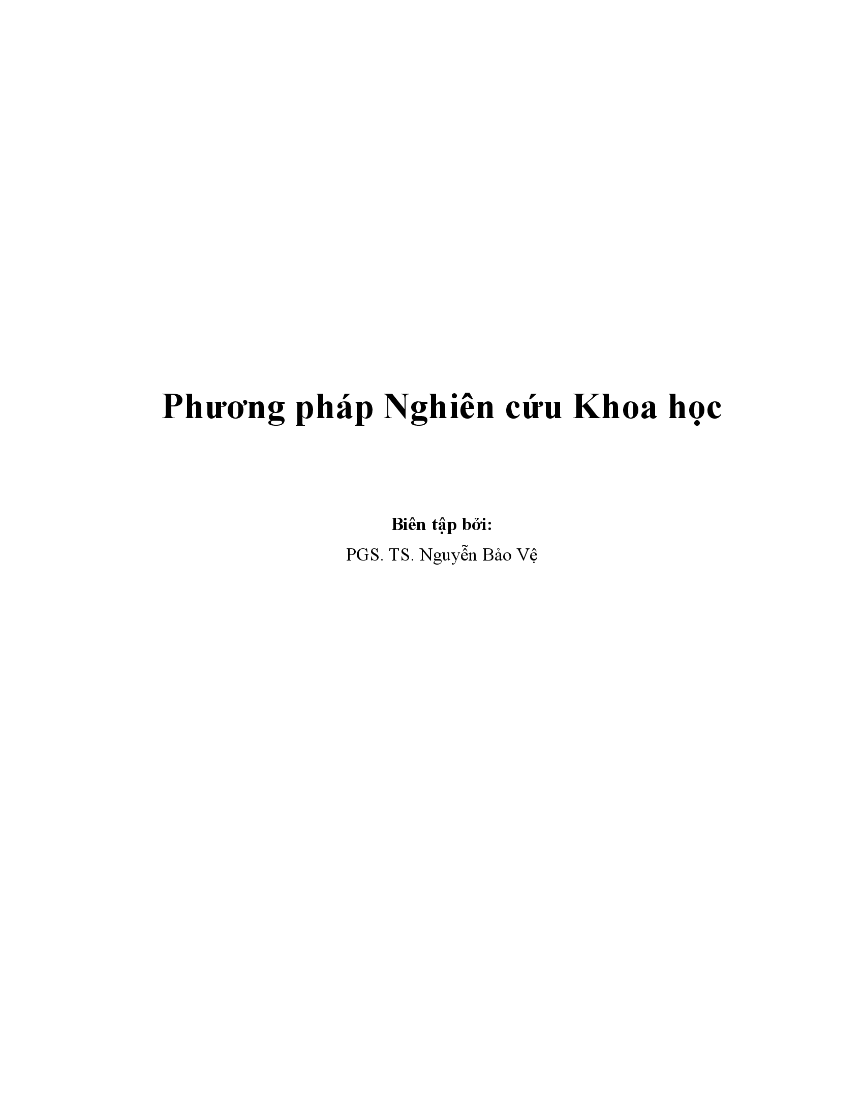 Phương pháp nghiên cứu khoa học