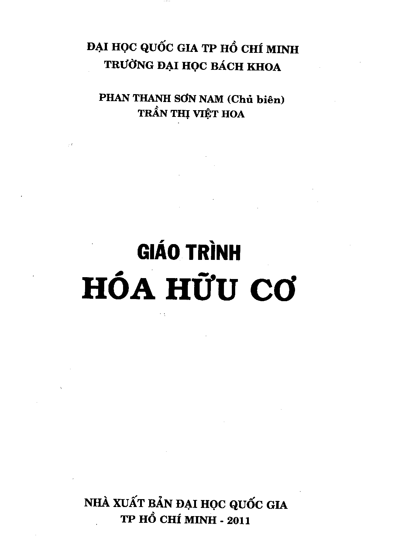 Giáo trình hóa hữu cơ