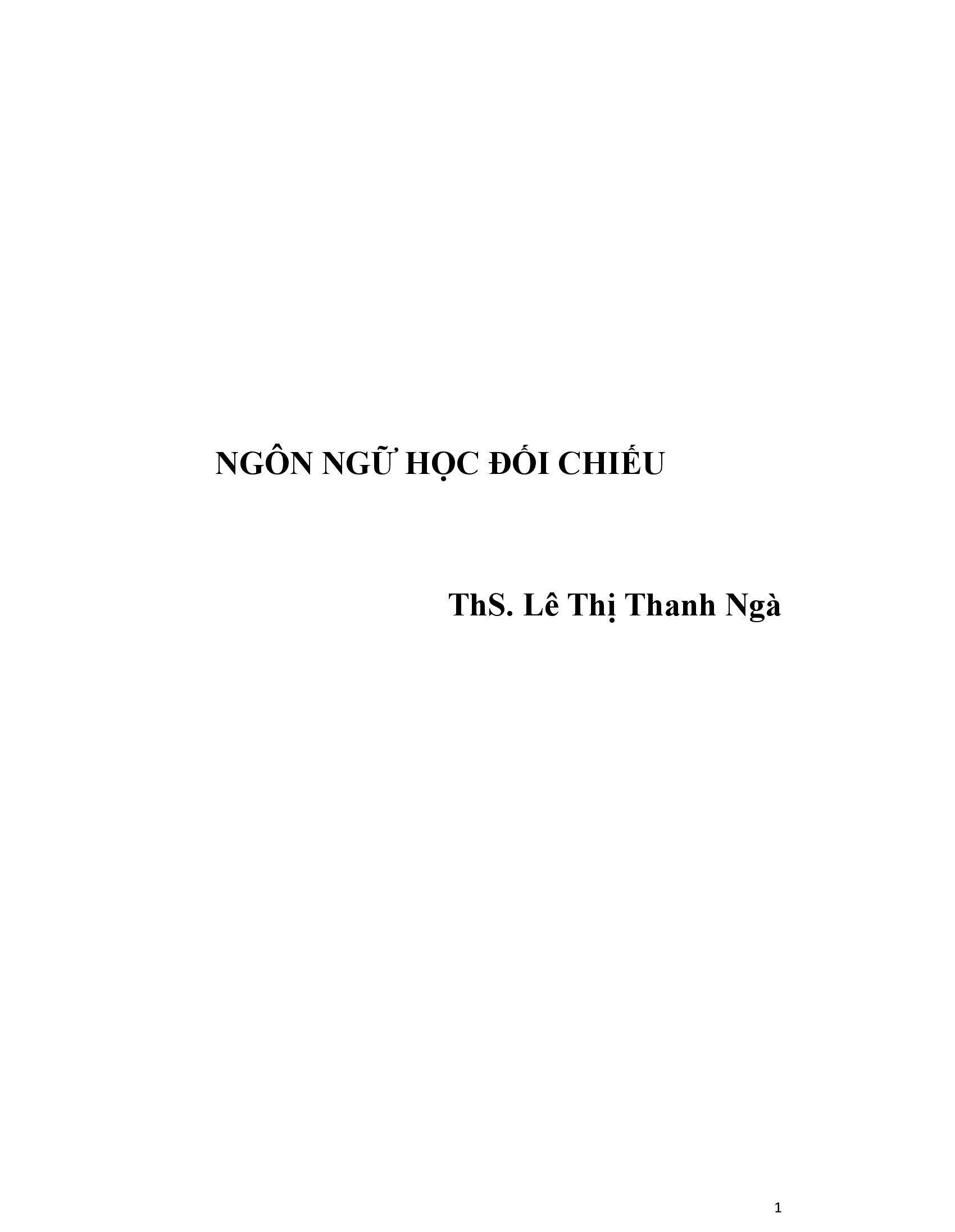 Ngôn ngữ học đối chiếu